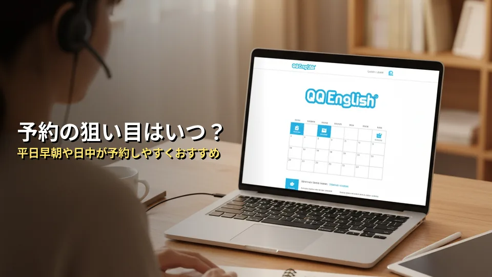 QQ Englishで予約が取りづらい・混雑する時間帯