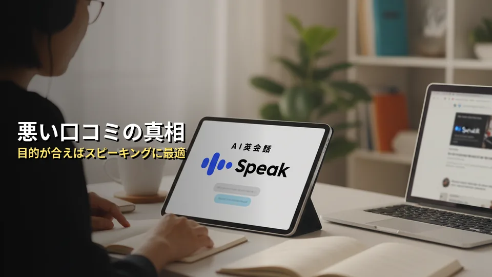 Speak(スピーク)の評判は悪い?実際の口コミから分かった結論