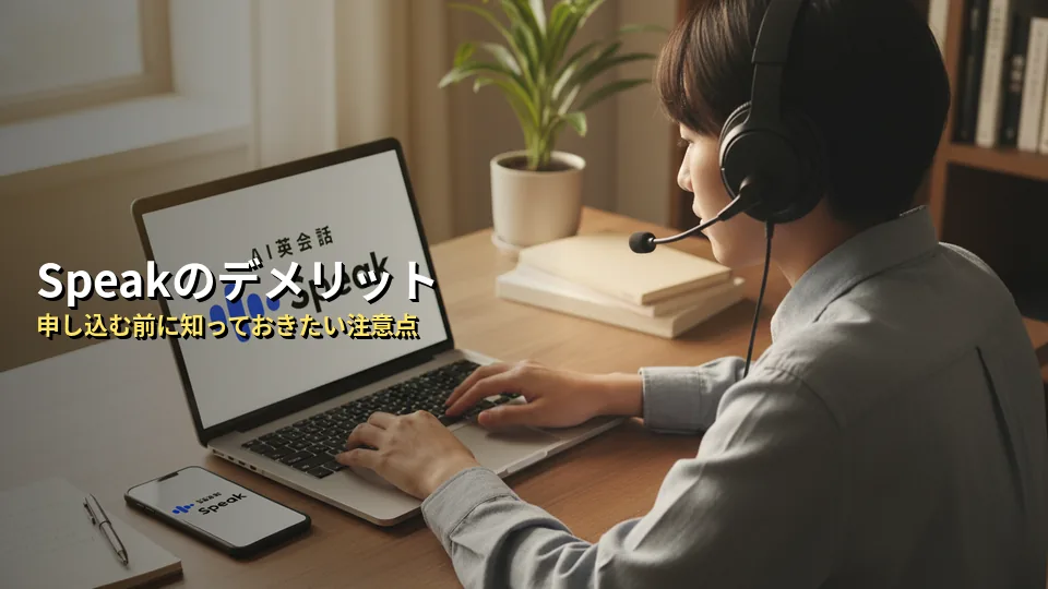 Speak(スピーク)の悪い口コミ・評判とデメリット