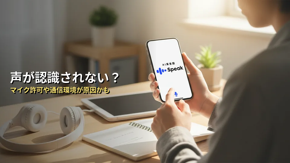 Speak(スピーク)で音声認識しない・聞き取ってくれない原因