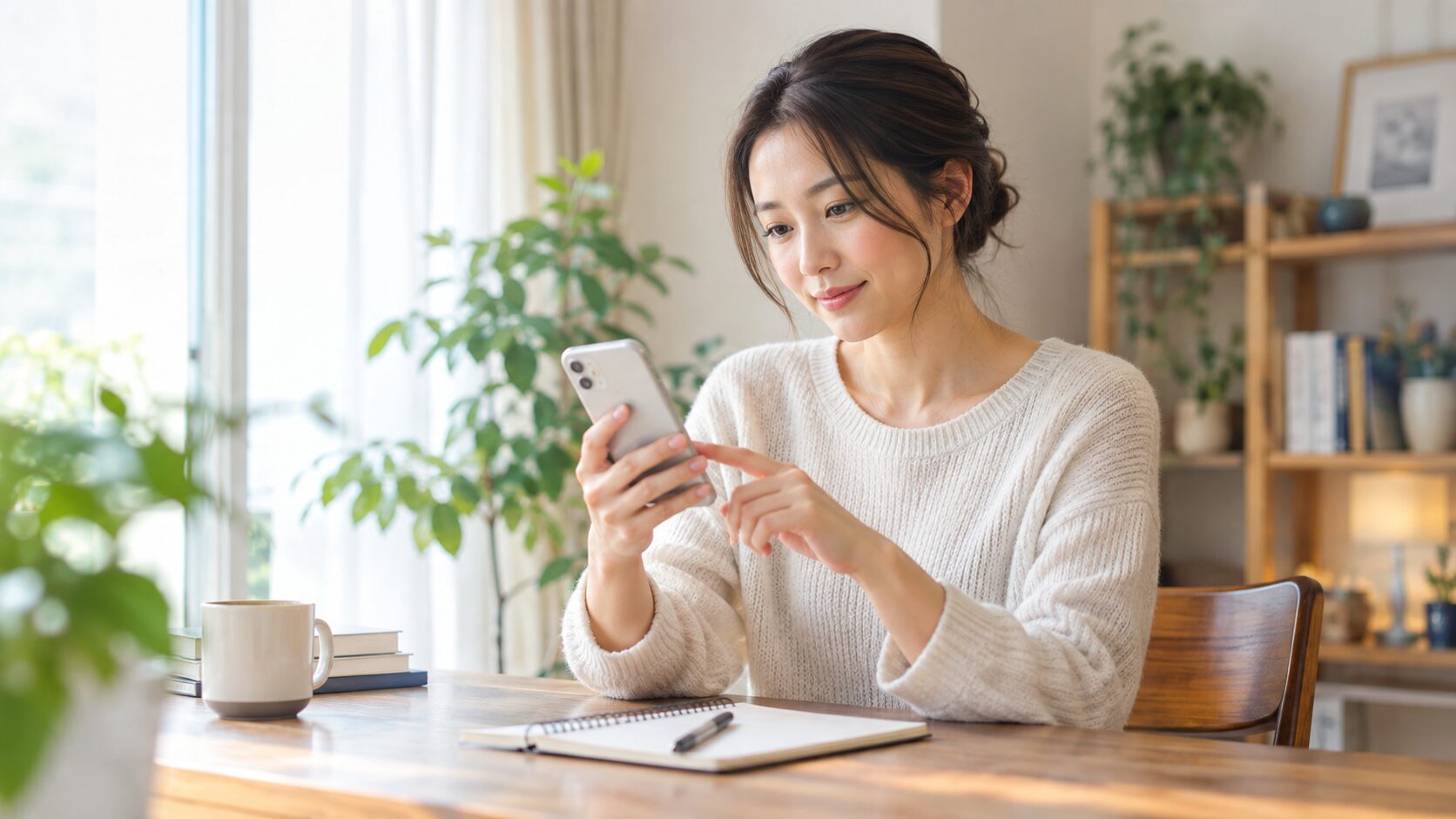スマートフォンでサブスクリプション設定を確認する人